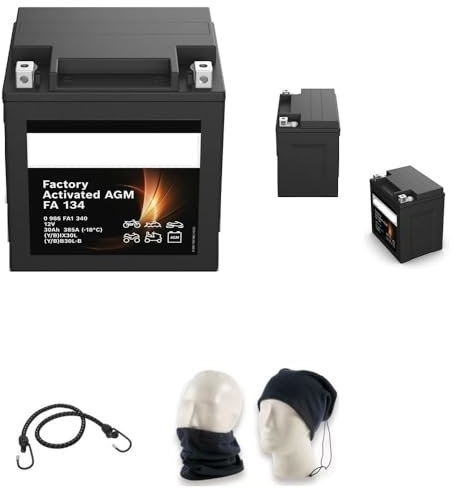 Compatible avec BMW R18 Transcontinental 1800 da Anno 2020 al 2025 Batterie Moto YIX30L YB30L-B FA134 Gel SLA PRÊTE À l'emploi ET AU Montage 30AH 12V 166X126X173MM CCA 385