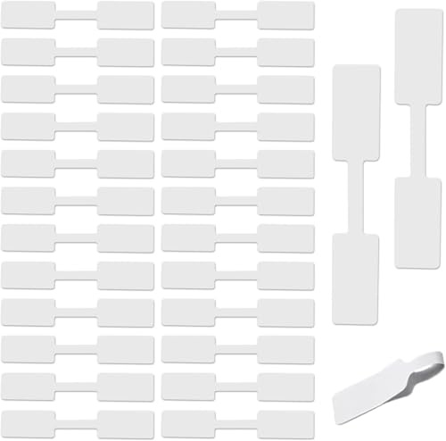 Etiquetas Adhesivas para Joyería, 1000 Unidades, 10X49mm, Blancas, Etiquetas de Precio en Rollo para Collares, Anillos y Pulseras (10X49MM)
