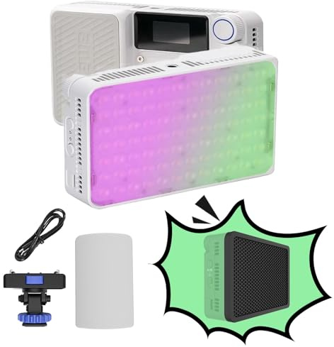 Amaran Ace 25c RGB LED Video Light with Grid, Full Color 2300-10000K Bi-Color,4500mAh Rechargeable Battery & PD Fast Charging,Portable for Photography/Filmmaking/Vlogging (White)
