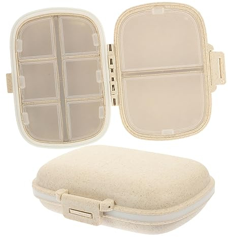 Ciieeo 2stücke Tablettenbox Große Fächer Reiseorganizer Medizin Lagerung Fächer Tragbar Medikamenten-aufbewahrungsbox Reisebehälter Halter