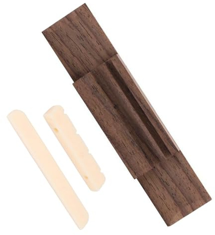 Yardwe Juego de Accesorios para Ukelele de Madera Marrón Puente, Cejuela y Selleta para Mejorar el Rendimiento y Facilitar el Uso