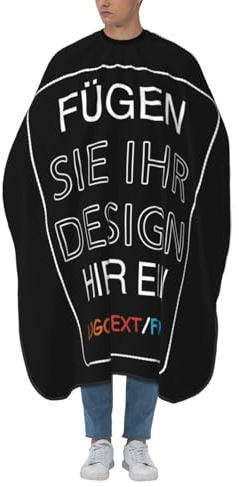 Personalisiert Friseurumhang Mit Bild Personalisierte Haarschneideumhang Für Erwachsene Selbst Gestalten Barber Cape Mit Eigenem Foto Text Logo Geschenk Personalisiert Für Friseure Salonzubehör
