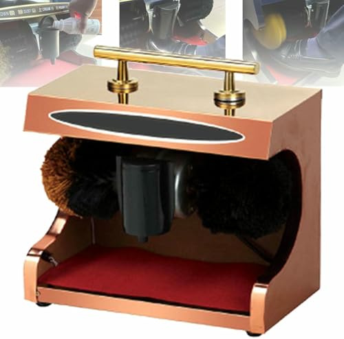 SUHBFNOL Electric Shoe Buffer, Shoe Polisher Machine Fully Automatic, Dust Removal Polishing Electric Leather Shoe Shine Machine for Home Public Hotel Lobby Office