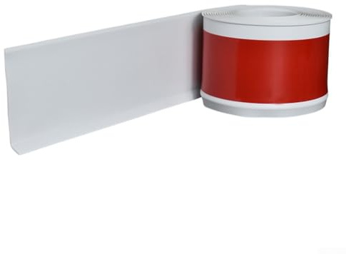 Battiscopa in PVC morbido, compatibile con battiscopa in plastica impermeabile, 2 m x 10 cm, per interni e pareti, decorazione, modanatura per avere casa Floo (bianco)