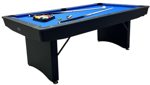 John West zusammenklappbarer Pool Billardtisch 6ft Schwarz inkl. Zubehör