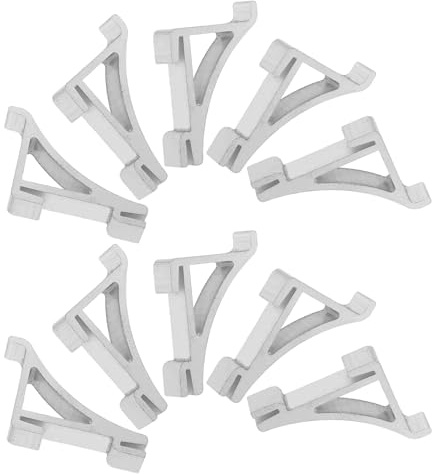 Yardenfun 12Pcs Aluminium Refrigerator Shelf Clips with Cooler Rack Support Hooks, Fridge Shelf Locking Buckles for Beverage Cabinet and Freezer Storage
