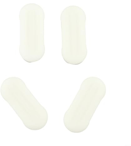 Paracolpi di ricambio per sedile WC, confezione da 4, cuscinetti in plastica bianca per la riparazione del sedile del WC, compatibili con la maggior parte dei sedili WC, 5 x 1,7 cm