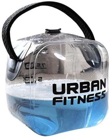 Urban Fitness Kettlebell Hydro Inertia, peso gonfiabile riempito d'acqua con pompa a pedale, allenamento portatile di forza funzionale e base, 10 kg