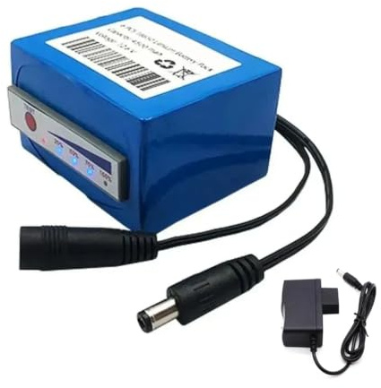HJGHY Batterie de Remplacement 12 V 4500 mAh au Lithium Rechargeable 3S2P 12 Volts PVC pour caméra de pêche sous-Marine avec BMS et écran