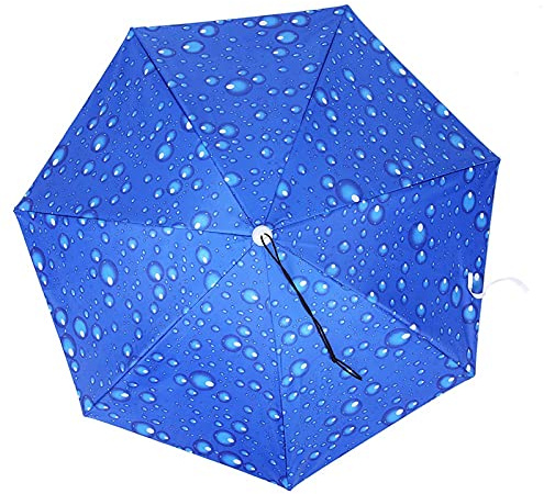 Mimdixy Chapeau Parapluie, 77 cm, Protection Solaire, Vent, monté sur la tête, Chapeau Pliable, Tissu Oxford 750D, Bandeau élastique réglable, Voyage en Plein air pour Le Jardinage,