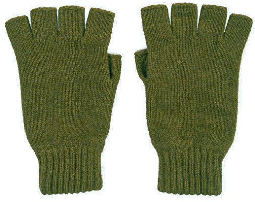 Graham Cashmere - Fingerlose Damen-Handschuhe aus Kaschmir, hergestellt in Schottland, in Geschenkverpackung, Loden Green, Einheitsgröße