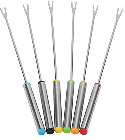 Fourchettes en acier inoxydable, fourchette à dessert, supports à fondue, anticorrosifs, durables, faciles à nettoyer, réutilisables, pour la cuisine domestique et commerciale