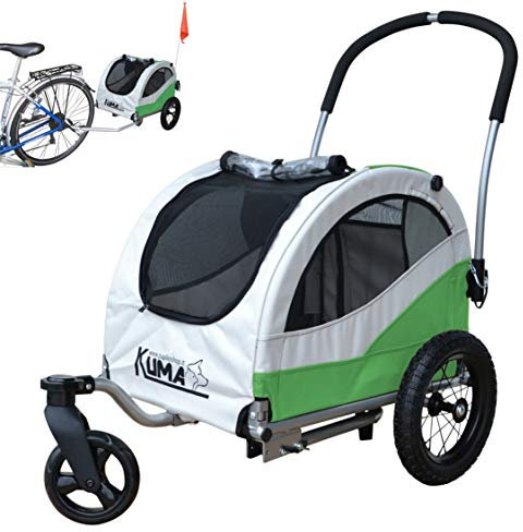 PAPILIOSHOP KUMA Cykelkärra för barnvagn för barnvagn för hund och katt (Grön)