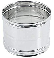Manicotto raccordo femmina/femmina in acciaio inox per canne fumarie monoparete Diametri Vari stufa legno pellet barbecue cucina (Ø 200 mm)