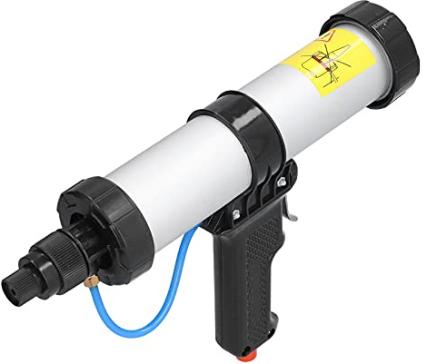 Professional Pneumatic Caulking Gun with Air Pressure Regulator - 310ml Aluminum Alloy, Ergonomic, Lightweight, Low Noise for Building Decoration, Solar & Automotive