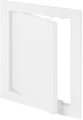 Vent Systems 6 x 8 Inch / 150 x 200 mm White Plastic Plumbing Access Panel - Plasterboard/Drywall Access Panel for Crawl Space - Wall Wire Cover - Access Door for Home, Garage, Wall, Ceiling