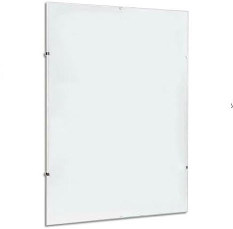 Decorspace - Marco expositor para fotos y documentos de pared con placa de crílex y soporte de MDF (50 x 70 cm) transparente