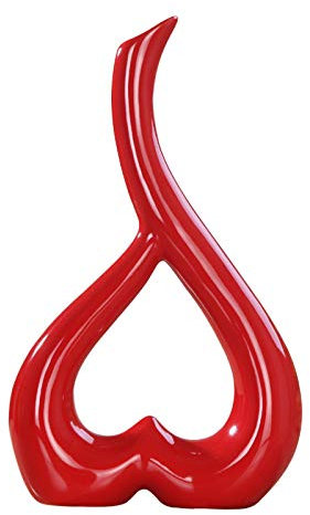 ArawatVaso Di Ceramica Rosso Cuore Soggiorno Moderno Tulipano Fiore Tavolo Decorazione Erba Pampa Estetica Nordica 26 Cm