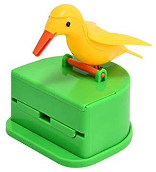 NASIX Vogel-Zahnstocherhalter aus Kunststoff, niedlicher gepresster Zahnstocherspender, kreativer automatischer Zahnstocherhalter für zu Hause
