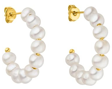 PURELEI® Aina Ohrringe (Gold) – Damenohrringe aus langlebigem Edelstahl – Wasserfeste Ohrringe Damen – 22mm Durchmesser – Modeschmuck für deinen individuellen Look