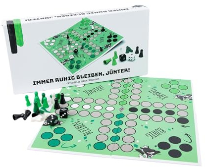 Borussia Mönchengladbach Brettspiel Immer ruhig bleiben, Jünter | Offizieller Fanartikel Fohlenshop | Brettspiel für die ganze Familie