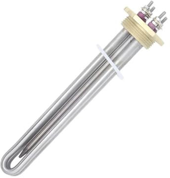 Heating Element 12v/24v/36v/48v DC Heating Element With 1 1/4 BSP DN32 Copper Flange Solar Water Heater Heating Element With 8mm Thermowell (Color : Heater Only, Size : 12V 300W)