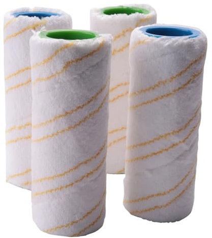 PRIMUZ Set di 4 rulli compatibili con Karcher FC5 FC7 FC3 FC3D Rulli di Ricambio for lavapavimenti elettrici 2.055-006.0 Giallo