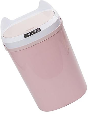 Zerodeko Smart Induction Trash Can Lid 17l Pink Automatic Motion Sensor Waste Bin for Kitchen and Bathroom Rechargeable Touchless Garbage Can