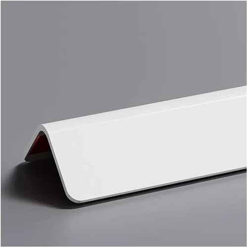 Raouoae 3 Stück Eckschutzprofil kantenschutz eckschutzkanten Aluminium Rostfrei Eckschutz selbstklebend Für Wände, kantenschutzprofil Für Holz Wände/Fliesen Wände (Color : White, Size : 120cm/47.2