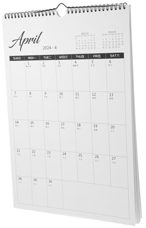 VILLCASE Hängekalender Zum Aufhängen Monatskalender Für Zuhause Terminkalender Aus Klarem Bedruckter Kalender Für Haushalt Familienwandkalender Zum Planen Bürokalender Mit Monatsansicht