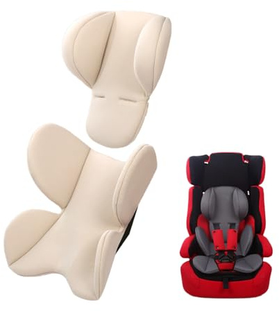 Liemuao Autositzverkleinerer, Universal-Kinderwagen-Stützkissen, Babyschutz, Kopf- und Körperverkleinerung für Kinderwagen, Babytragetaschen, Autositz (beige)