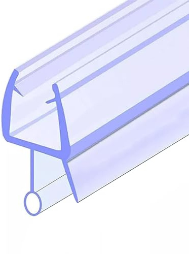 ASPIRE UK Shower Door Seal Strip for 4-6mm Glass, Fits Up to 18mm Gap, Clear PVC Shower Screen Seal Replacement, Waterproof Bath Door Bottom Seal Strip for Frameless Glass Shower Doors