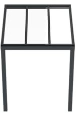 Terrassenüberdachung KD Alpha in Anthrazit mit VSG-Klarglas in 200x300cm - Terrassendach aus Aluminium - wetterfeste Überdachung