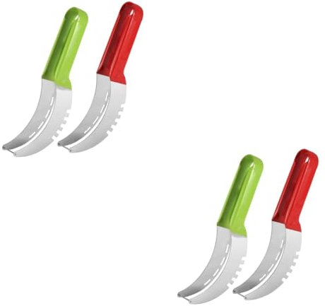 Garneck 2 Juegos Dispositivo De Corte De Sandía Herramienta De Corte De Melón Cuchillo Para Cortar Piñas Para Ensalada Cortador De Sandia Suministros De Cocina 2 Piezas * 2