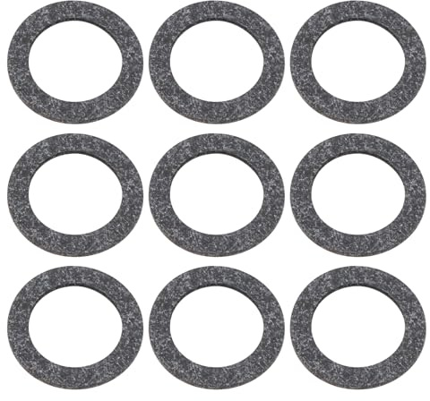 VGOL 24PCS Joint de cuve de carburateur compatible avec Briggs & Stratton 498260 271716 Diamètre intérieur 9,7 mm Diamètre extérieur Joint de cuve de carburateur 14,5 mm Gris foncé