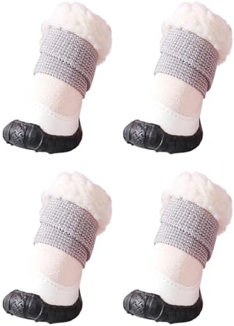 Schneestiefel für Hunde - Warme Haustierhunde Stiefel für die kalte Jahreszeit - Rutschfeste Hundeschuhe Wasserdichte Hundeschuhe für Schnee, Strand, Wandern, Camping