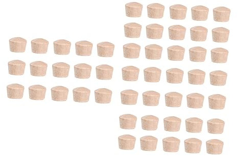 KICHOUSE Tappi Decorativi in Legno per Fori a Vite Set Tappi a Testa Tonda per Ricambio per Accessori Falegnameria