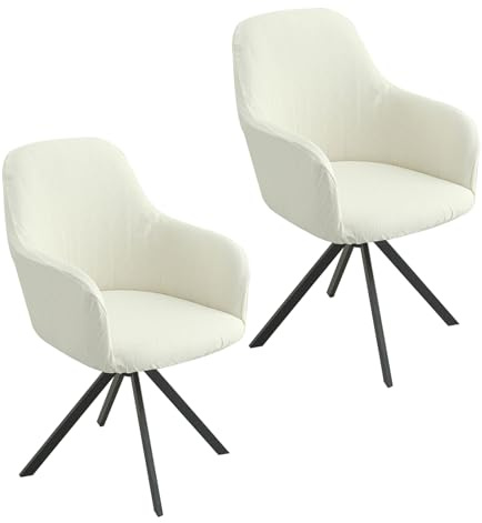 2/4 st Stolsöverdrag med armstöd, jacquard stolskydd med armstöd, universellt avtagbart stolskydd, stretch, tvättbara stolsöverdrag för matsal hotell vardagsrum, bröllopsdekoration (krämfärgade set om