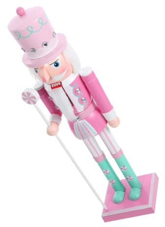 Alipis Adornos De Cascanueces De Madera Macaron Figura Decorativa para Fiestas Decoración De Escritorio Exquisita Hogar