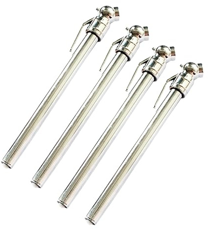 TOPPERFUN 4pcs Tire Pressure Pen Gauge Car Tire Air Pressure Pencil Alloy Connection Portable for Vehicle Tyre Tool