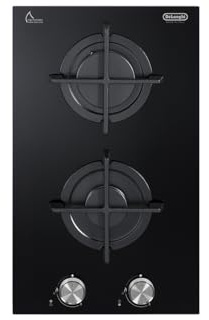 NSL230NC - Cocina de gas (2 fuegos, 30 cm), color negro