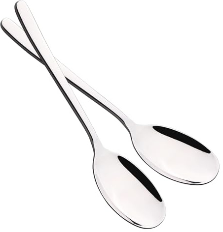 Hynomiky 6 Pieces Large Spoons for Serving Food, Stainless Steel Buffet Serving Spoons