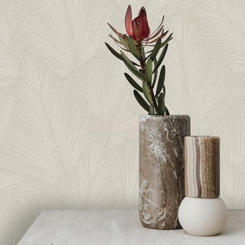 Superfresco Easy Papier peint intissé Feuillage Maya 1005 x 52cm Beige | Revêtement Mural, Tapisserie | Ambiance Facile à poser et à enlever
