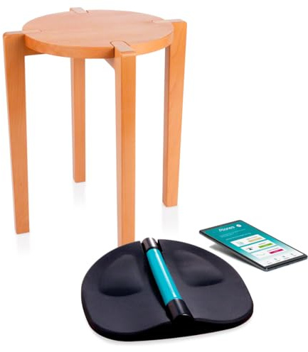 Alonea Beckenbodentrainer PelvicTool, Home inkl. Gymnastikhocker aus Holz