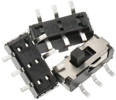 mini microinterruttore, interruttore a levetta, Confezione da 10 interruttori a levetta scorrevoli MSS22D18 SMD SMT 2P2T a 6 pin con maniglia da 2 mm for DVD