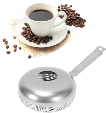SIXRUN Manual Coffee Roaster, Stainless Steel Portable Handy Coffee Bean Roaster with Fine Mesh for Even Roasting, for Home Cafe
