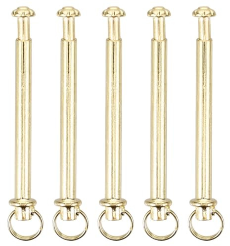 PACKOVE Set da 5 Pezzi di Perni e Dadi in Acciaio Inossidabile Oro per Ventaglio Pieghevole, Riparazione Semplice e Manutenzione Comoda, Accessori Caratteristici e Resistenti