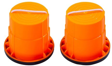 SunsoilGiant 2 Stück Walking Stelzen Balancebecher Zylinderform Koordinationstrainer PP Material Springstelzen für Kinder Outdoor Aktivitäten Garten, Orange