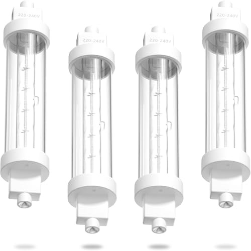 Vibe2Go Heat Lamp Bulbs 300w Push Lights 118mm R7s Catering Halogen 240V Food Safe Bulb Lights Suspended Heating Lights Jacketed Food Lamp, Heat Lamp Bulb for Catered Event,Canteen,Buffets