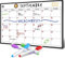 Smart Panda A3 Calendario Magnético para Nevera - Grande Planificador de Menú, Recordatorio, Lista de la Compra - Pizarra Magnética con 4 Rotuladores de Color - Mensual - En Español